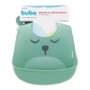 Babador De Silicone Com Bolso Cata Migalhas Verde Gumy Buba