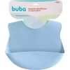 Babador Liso Azul Pega Migalhas Em Silicone 15639 - Buba Tamanho 3 meses