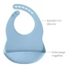 Babador Liso Azul Pega Migalhas Em Silicone 15639 - Buba Tamanho 3 meses - Image 3