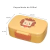 Bentô Box 900ml Marmita Lancheira Com Talher Divisória Kouii Leão - Imagem 2