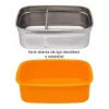 Bentô Box Aço Inox 600ml Marmita Lancheira Divisória Buba Leão - Image 2