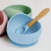 Bowl Em Silicone Com Ventosa Tigela Pote Alimentação Buba Azul - Image 2