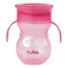 Copo 360 Antivazamento Buba Com Alça Treinamento Infantil Cor Rosa