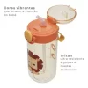 Garrafa Infantil Tritan Com Canudo Silicone E Trava Kouii - Leãozinho - Image 2