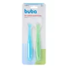Kit Colheres De Silicone Anatômico Azul/verde 13915 - Buba