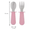 Kit Talher Infantil Introdução Alimentar Cabo Silicone Inox - Imagem 2