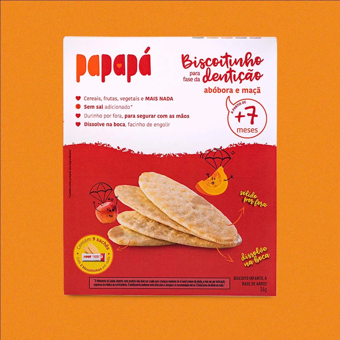 Biscoitinho Para Fase Da Dentição Abóbora E Maçã 36g