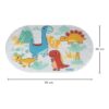 Tapete Banho Antiderrapante Dino Ventosa Infantil Segurança Cor Colorido - Imagem 3