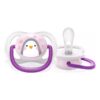 Chupeta Ultra Air Decorada 0-6 Meses Menino Menina Avent Cor Pinguim Branca - Image 2