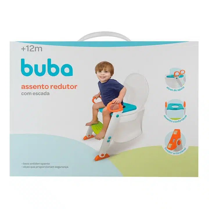 Redutor De Assento Sanitário Com Degrau Azul - Buba