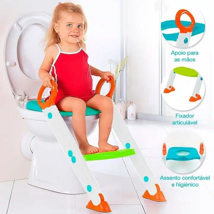 Redutor De Assento Sanitário Com Degrau Azul - Buba - Image 4