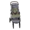 Colchonete Para Carrinho Em Linho Verde Musgo Batistela Baby