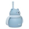 Copo Em Silicone Com Canudo Ursinho Azul 19689 - Buba - Image 3