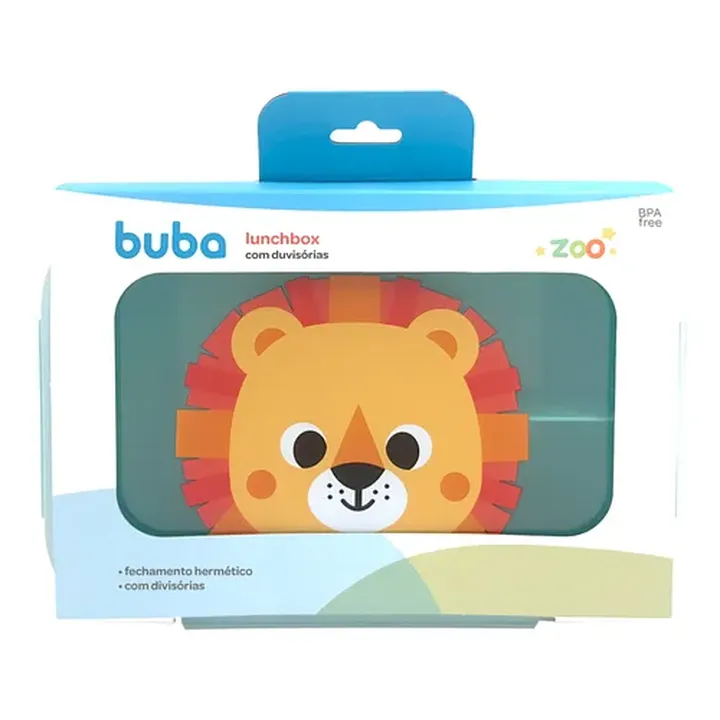 Bento Lunchbox Com Divisórias Buba Zoo Leão Buba