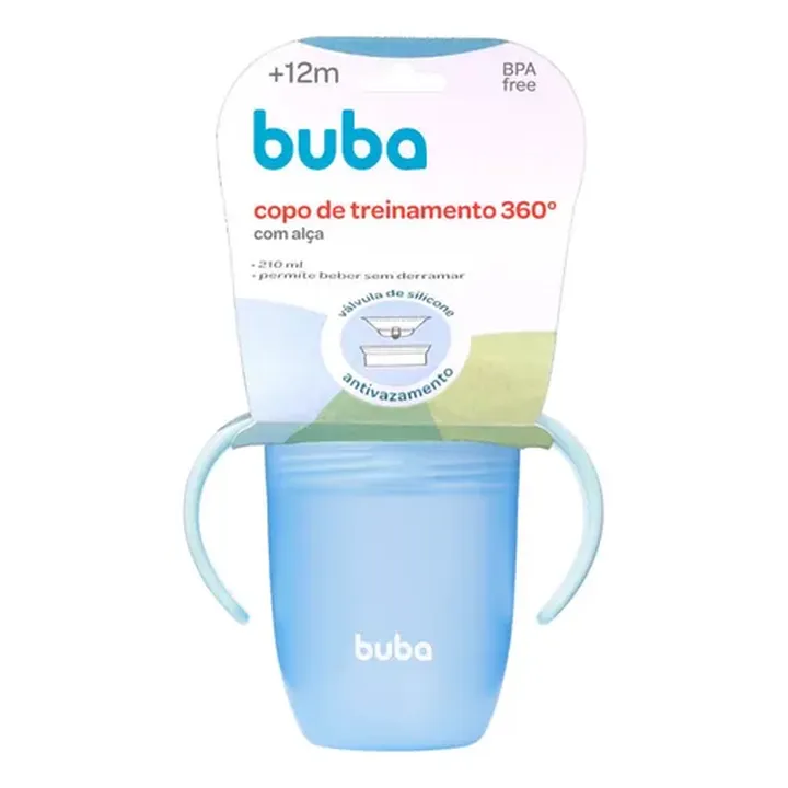 Copo De Treinamento 360° Com Alça Azul 19726 - Buba